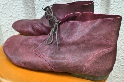 【KOBE DADA CAM-26 ボルドー】ユーズド風本革デザートブーツ